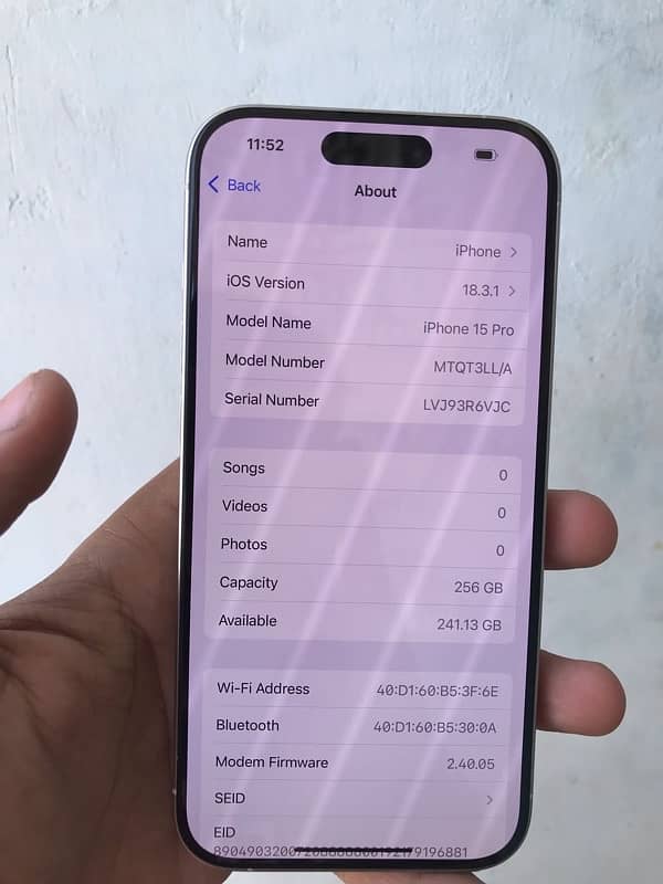 Iphone 15 Pro 256GB Non Pta JV 6