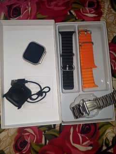 Smart watch with three straps