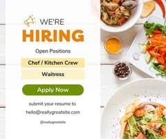 Need Girls for front desk in restaurant waitress & kitchen