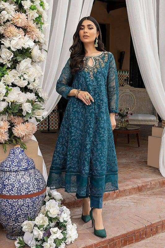 3 Pcs Women's Unstitched Embroidery Suit – Elegant & Stylish 19