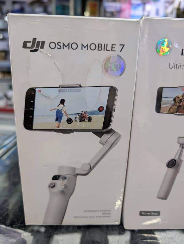 Insta360 Flow 2 Pro and DJI Osmo Mobile 7p and 7 box pack 0323-2054464 2