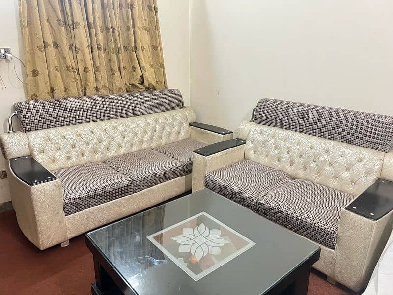 6 seater Sofa Set + table + 2 seater for sale 4