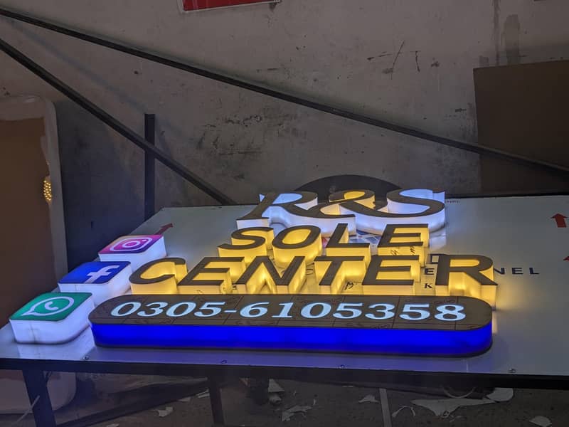 3d sign board/ acrylic sign board/ neon sign board/ shop logo/ sign 13