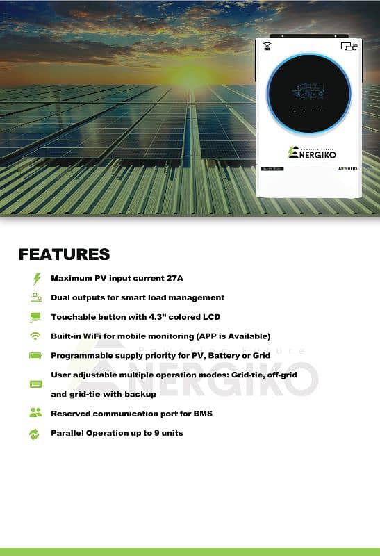 ENERGIKO AVENGERS DUAL 6KW – Solar Hybrid Inverter 1