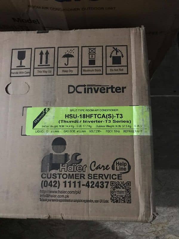 Haier T3 DC Inverter New Marker price 188k 2