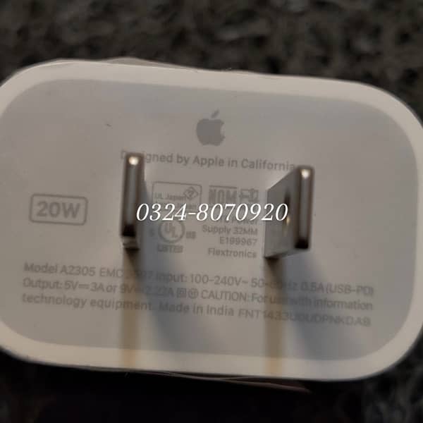 Genuine Apple 20W Power Adapter Charger Iphone 13 14 15 16 Pro Max 18W 2