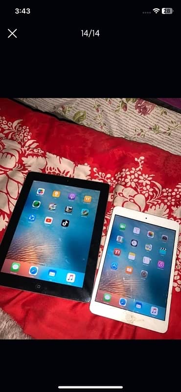 Apple ipad 2 16GB  with 1 mini ipad free 16gb 7