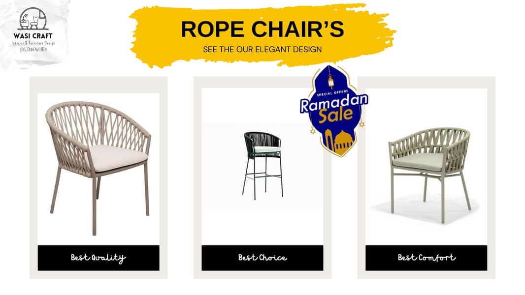 Rope Chair's Elegant Design with High Quality 3