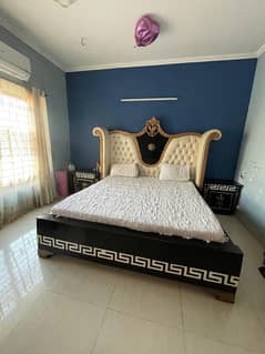 king bed set with wardrobes and chairs