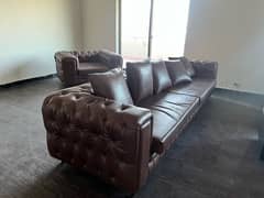 6 seater leather sofa just like new