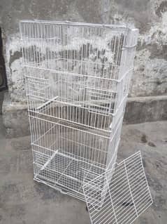 Foldable Birds iron cage . 2 portions