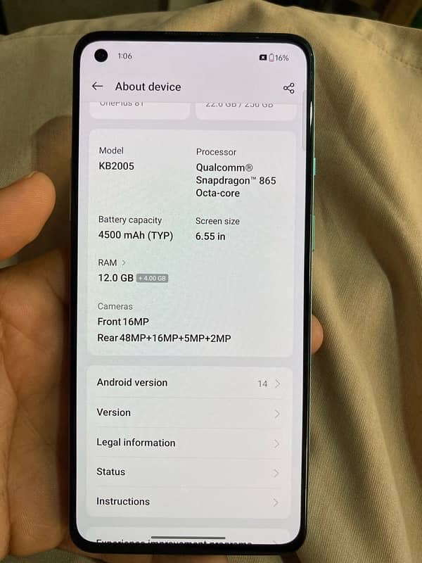 Oneplus 8T 12/256 5