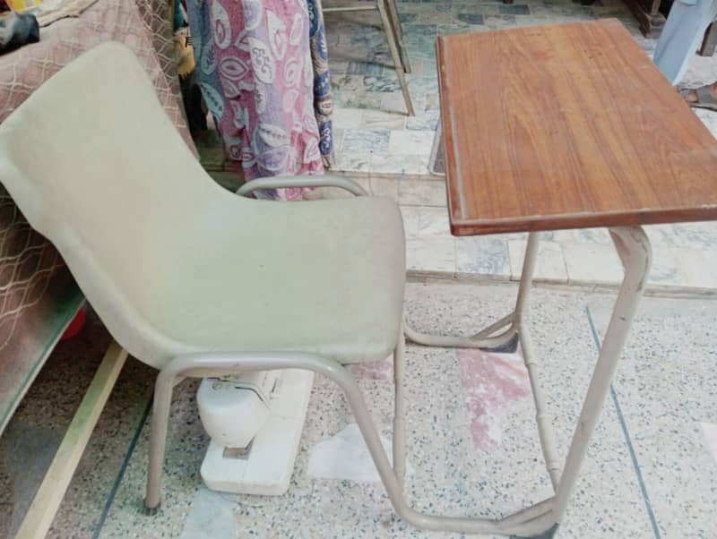 Study table for sale (with attached chair) 0