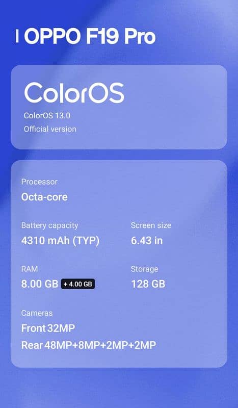 oppo F19 pro 0