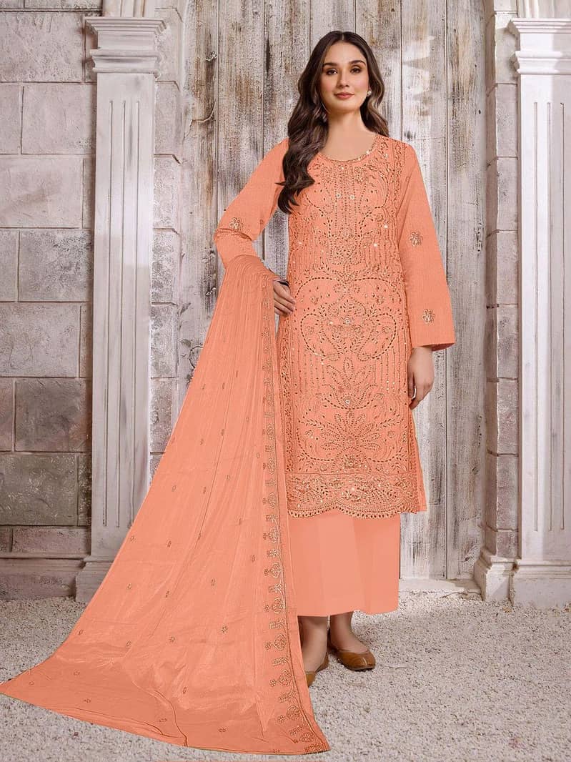 Lawn Elegant 3 Pcs Unstitched Women's Embroidery Suit for Any Occasion 9