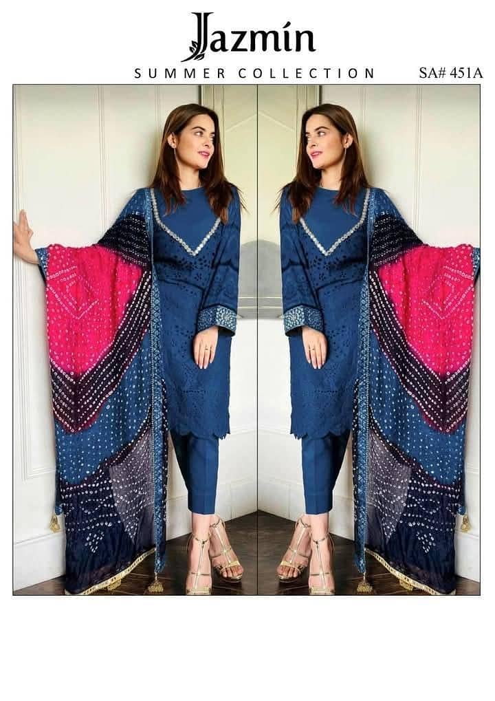 Lawn Elegant 3 Pcs Unstitched Women's Embroidery Suit for Any Occasion 1