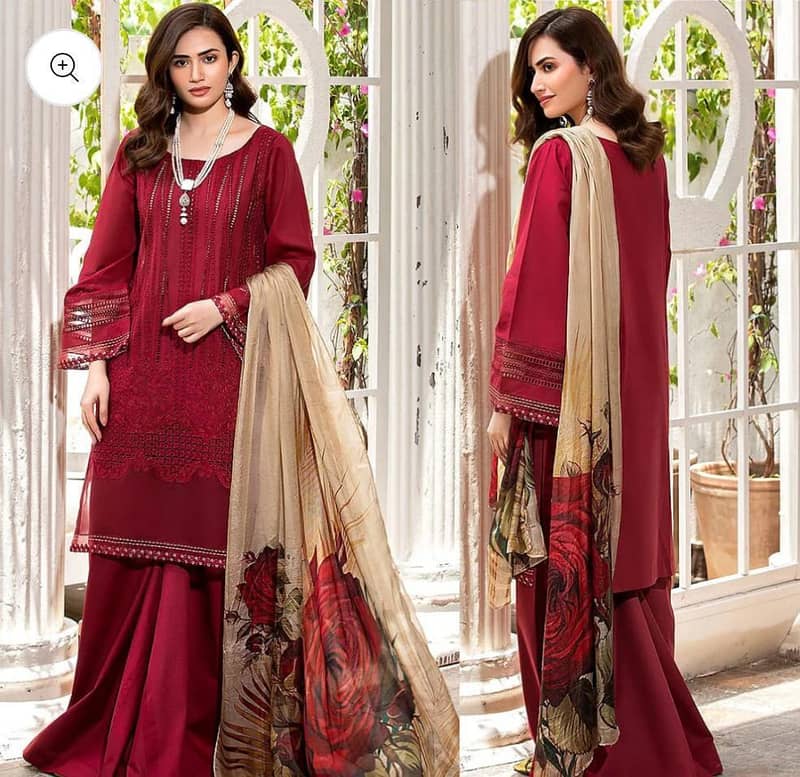 Lawn Elegant 3 Pcs Unstitched Women's Embroidery Suit for Any Occasion 18