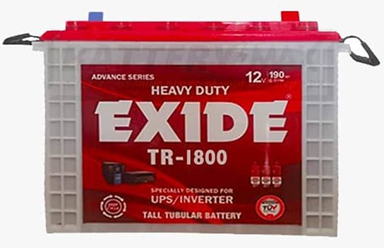 4 Tubular  EXIDE Batteries TR-1800 for urgent sale 0