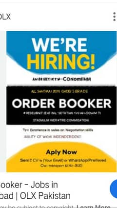 order taker required order booker