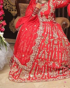 Korean Rao Silk handmade work Barat Bridal Lehnga