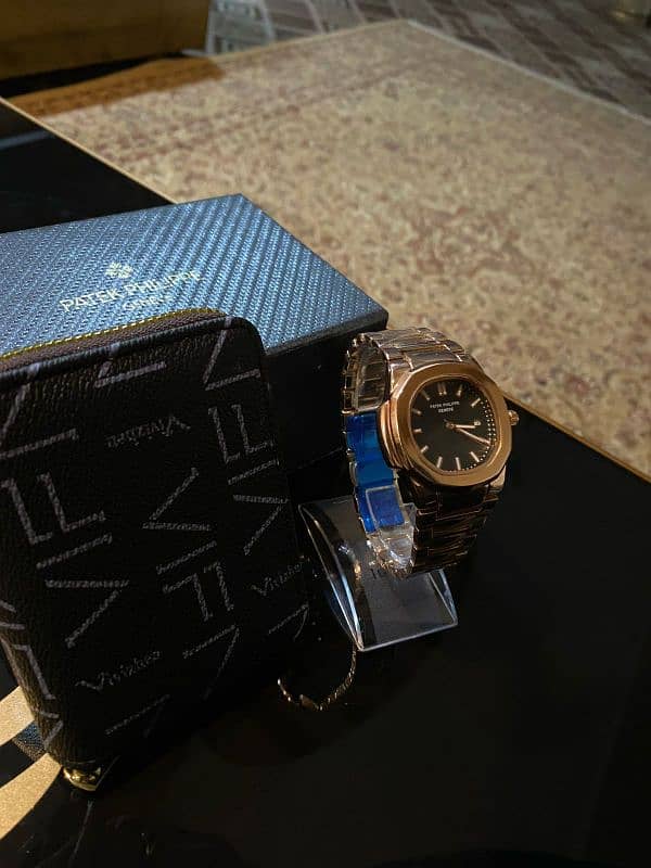 Men's watch with free card holder wallet 5