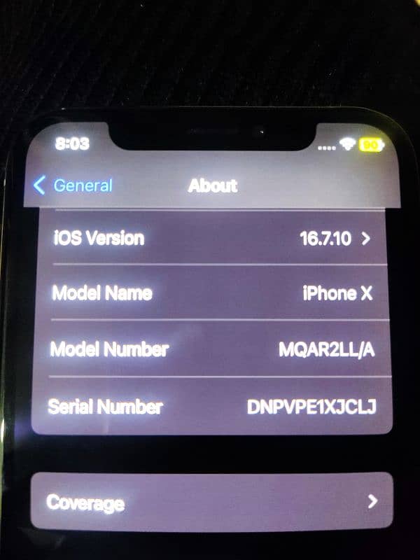 Urgently Iphone X 64gb | 86% battery health non PTA for Sale 8