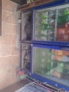 2 pepsi fridge with steel frame