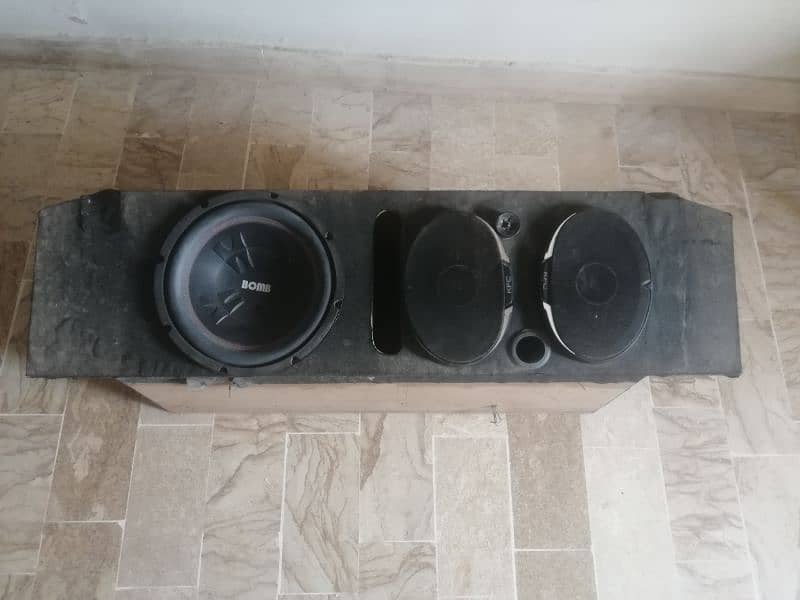 woofer speakers wooden box pati 0