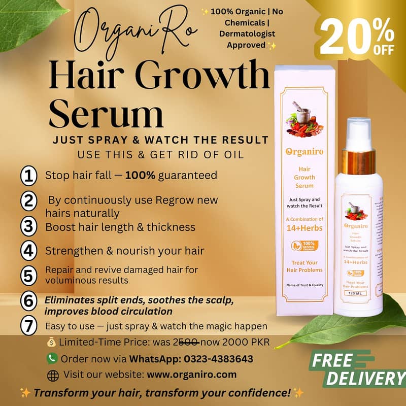 ORGANIRO HAIR GROWTH SERUM 2