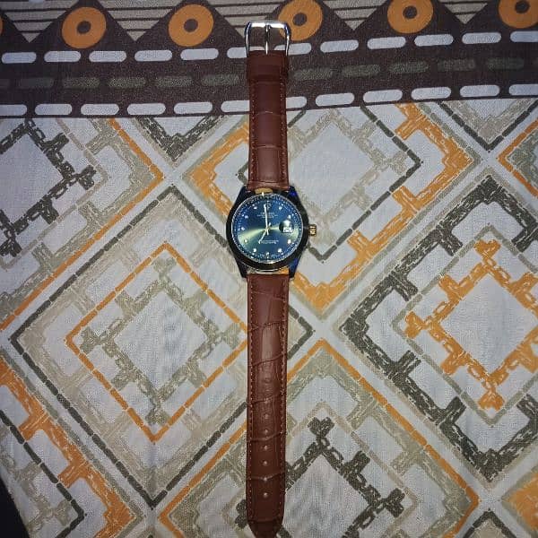 Rolex leather strap men's watch 1