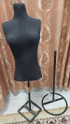 Female Mannequin Torso with Metal Stand