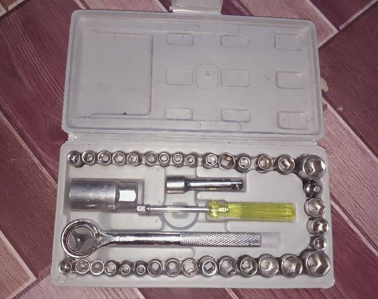 Socket Wrench Set 40 Pieces | Tool kit Socket Set Mechanical Hand Kit 0