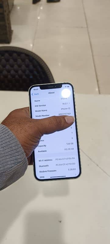 iphone 12.128 GB. PTA APPROVED. PHYSICAL DUAL HK 2