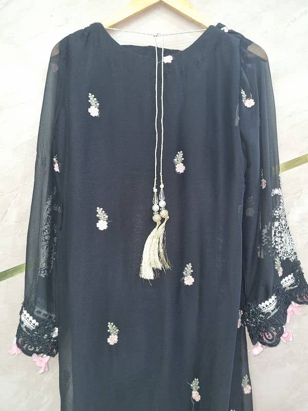 new black chiffon dress for sale 0