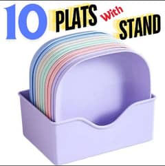 10pces best plate with stand