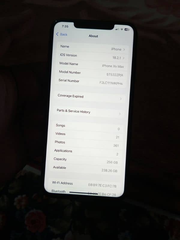 iphone XSMAX 256 gb approved 7