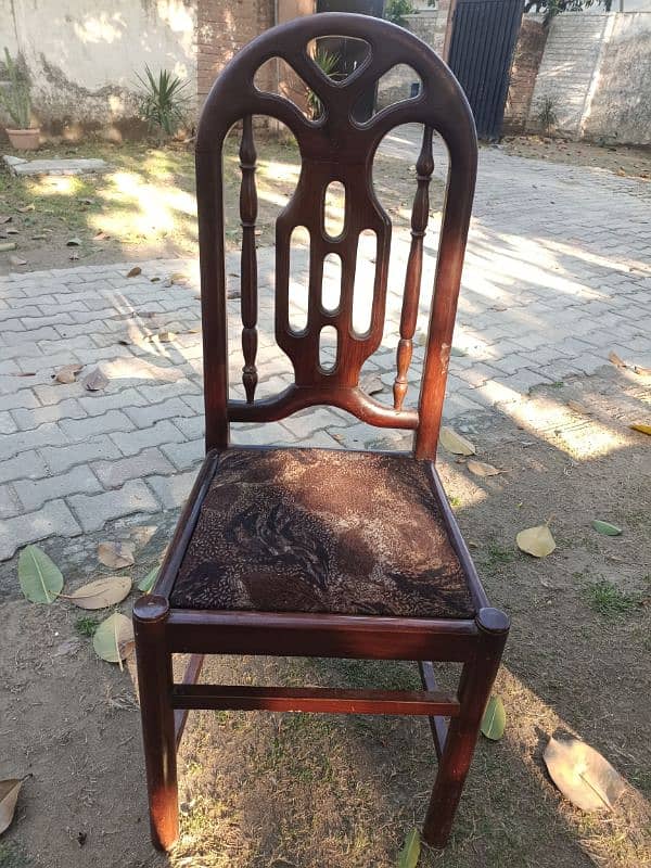 wooden chairs and dining table 3