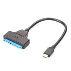 Sata to c type cable for hard drive data transfer