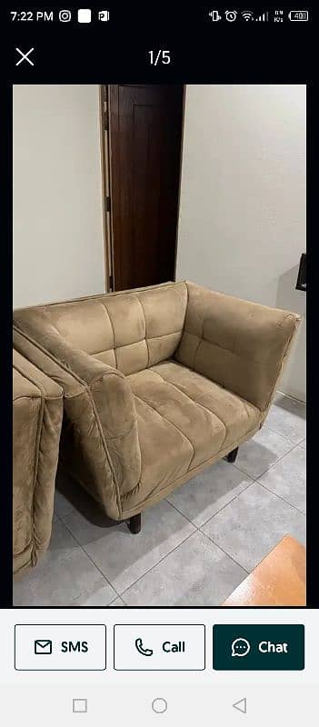 golden 5 seater sofa set 0