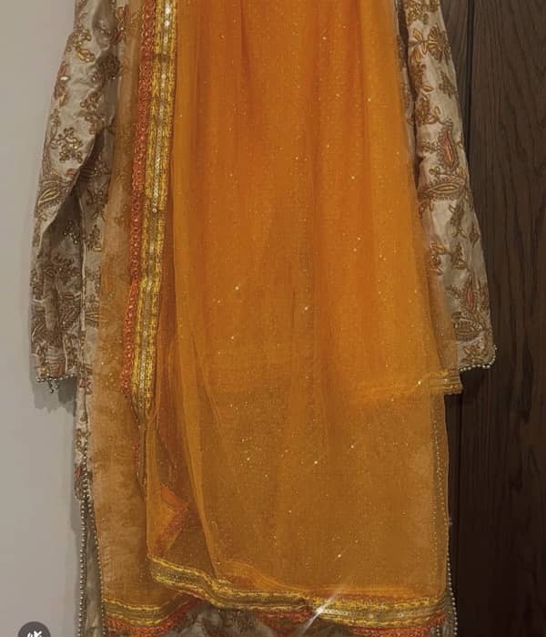 three piece embroidered raw silk 0