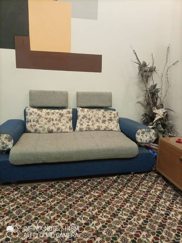 sofa set and puffy set of 3 for sell 1