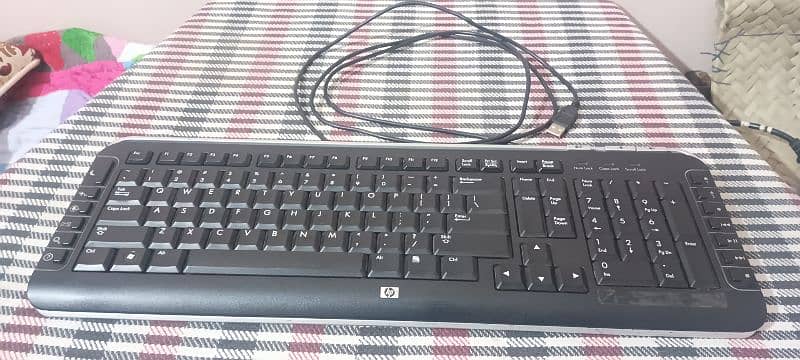 HP gaming mouse + HP wired small buttons full multimedia keyboard 2