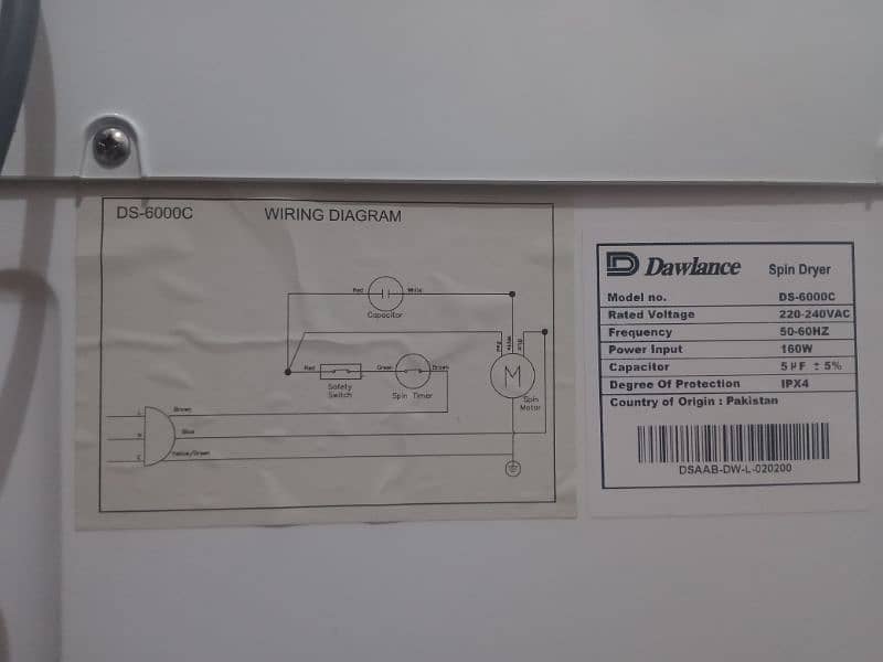 Dawlance DS6000C Spiner/Dryer Machine 5