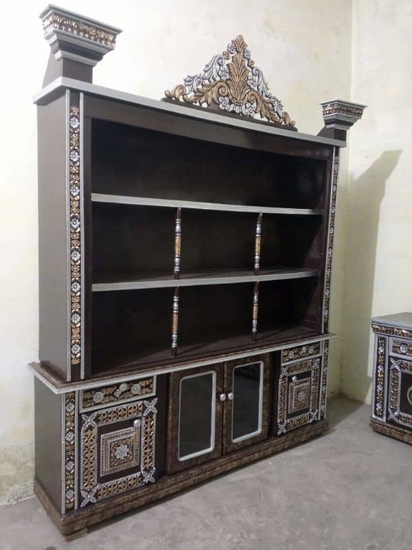 solid heavy complete bed set furniture for sale in Lahore 8