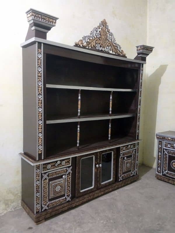 solid heavy complete bed set furniture for sale in Lahore 10