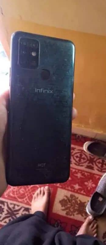 Infinix hot 10 4 128 with box Bs back py cover k neeshan han 2