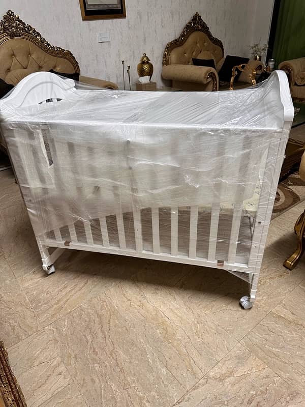 Brand New Tinnies White wooden Cot 2