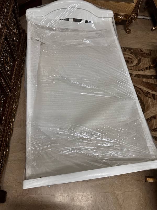 Brand New Tinnies White wooden Cot 3