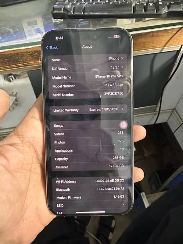 iphone 16 pro max 256GB 5