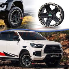 Toyota Hilux Revo 18" Alloy Rims Matt Black + Bronze Coating